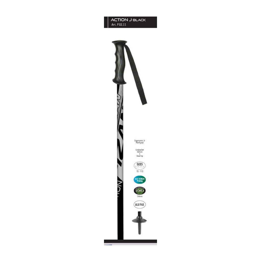 Ski Poles FIZAN Action Black Curtis Sport Connection
