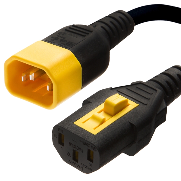 6 Foot VLock C14 to C13 Power Cord 10 Amps, 250V Custom AV Rack