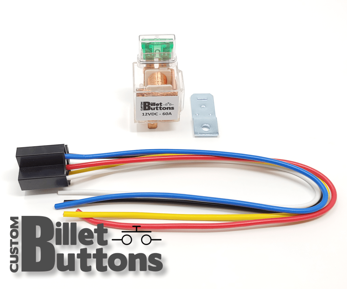 Fused Automotive Relay Custom Billet Buttons