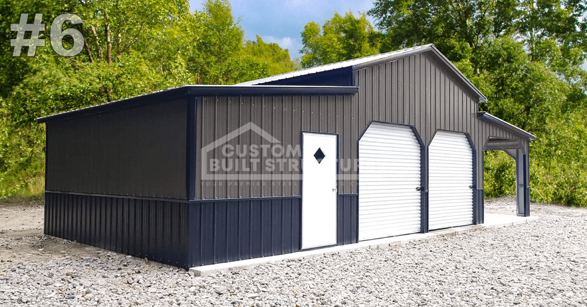 06 48x26x12 Metal Horse Barn Custom Built Structures, Inc.