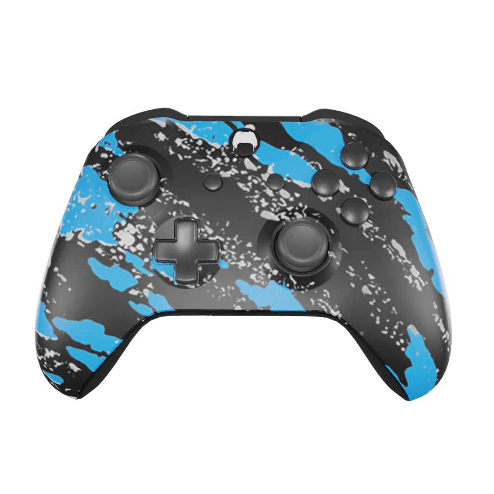 Xbox One Custom Controller Blue Splatter Custom Controllers