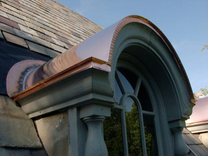 Custom Copper Barrel Dormer Roofs
