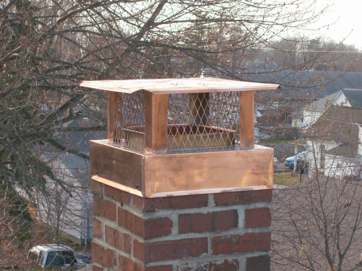 Copper Chimney Caps, Copper Shrouds, Copper Flue Cover, Copper Chase Cover