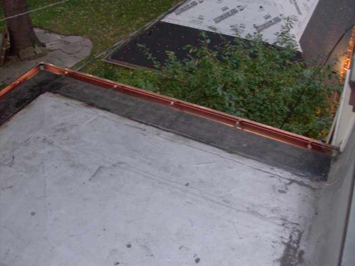 Custom Copper Gutters near Indianapolis, 6" Kstyle seamless copper