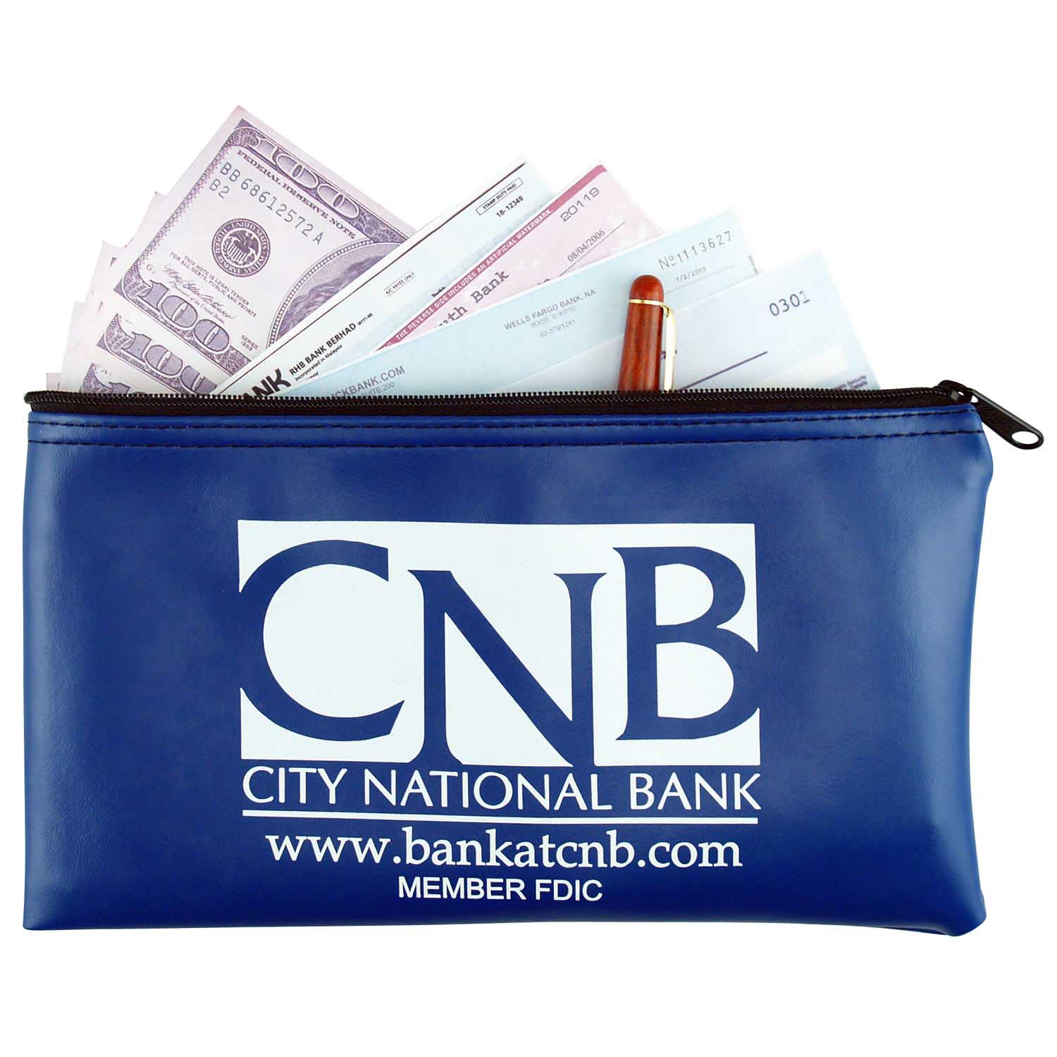 Bank BagsN21CT, TexOLeather Vinyl Deposit