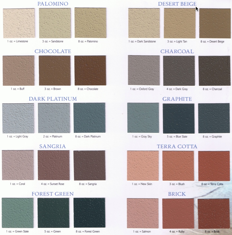 CustomCrete SprayDeck Integral Color Options