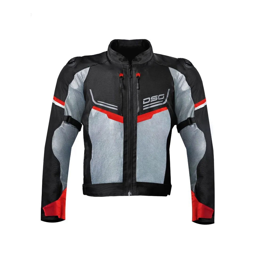 DSG AIRE Black Grey Red Riding Jacket Buy Online in India