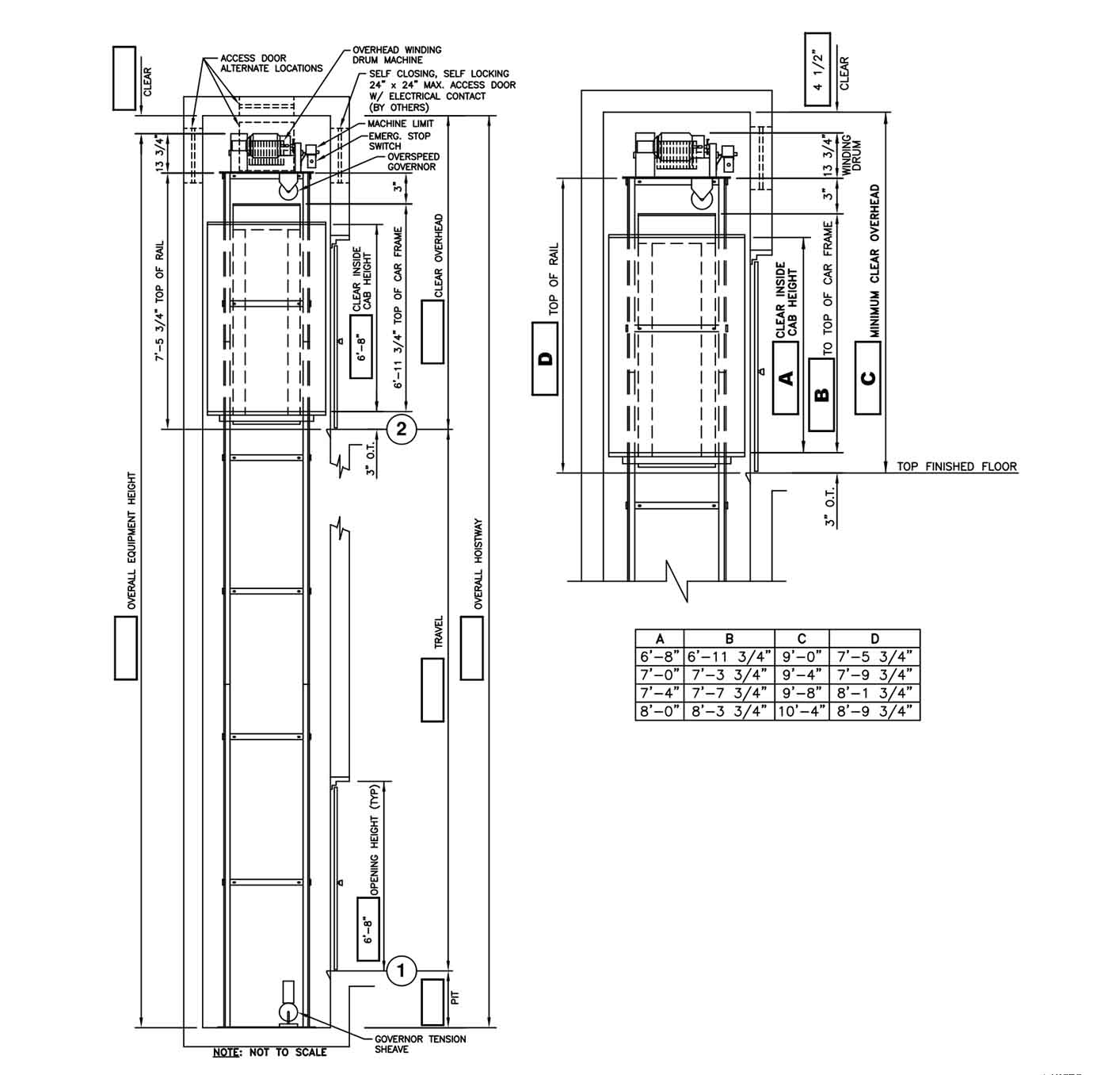 Cable Drive Drawings Custom Elevator