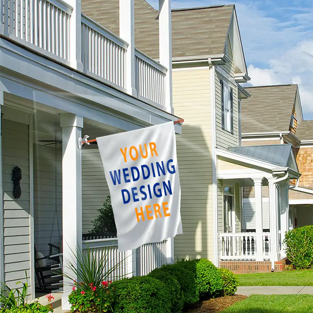 Personalize Your Wedding with a Custom Satin Wedding Flag A Symbolic