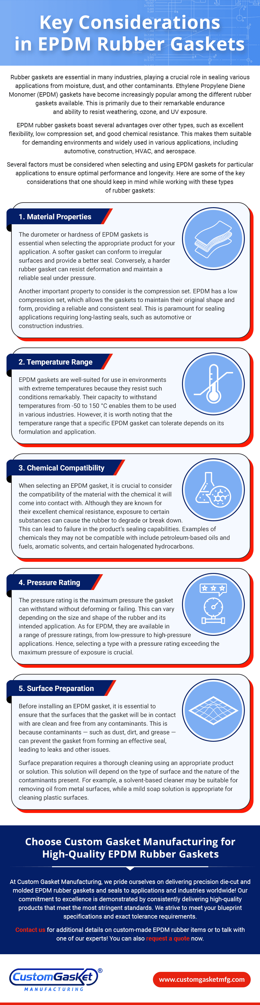 Key Considerations in EPDM Rubber Gaskets Custom Gasket Manufacturing LLC