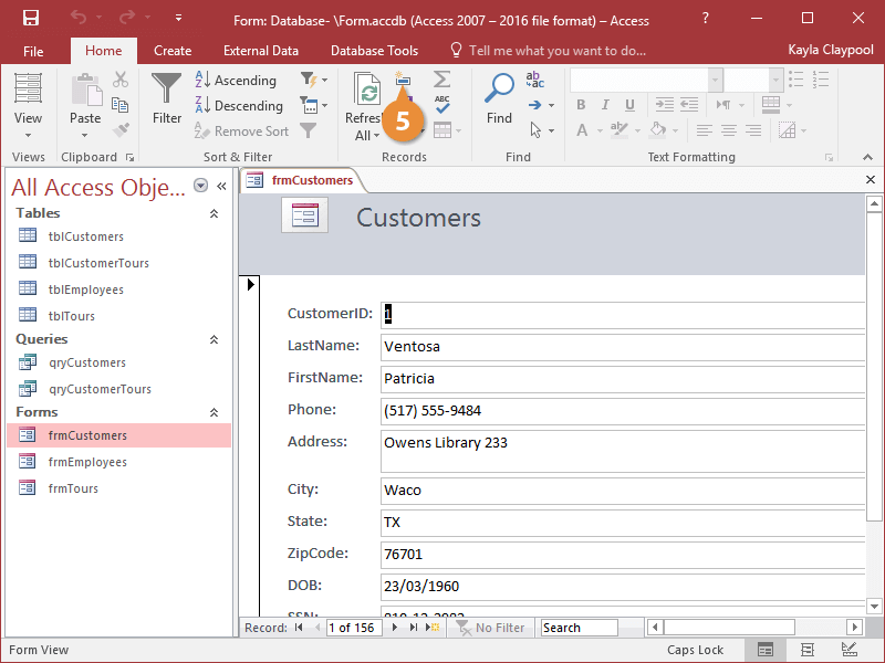 Change a Controls Default Value CustomGuide