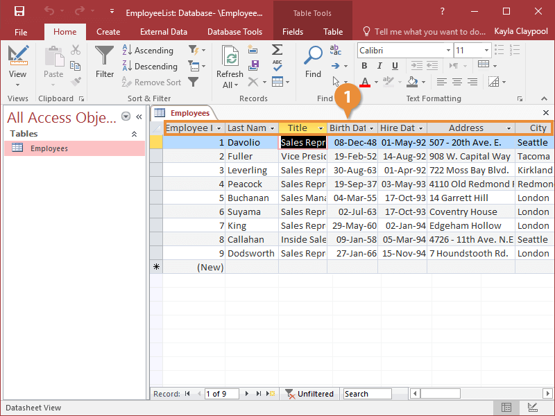 Hide a Column CustomGuide