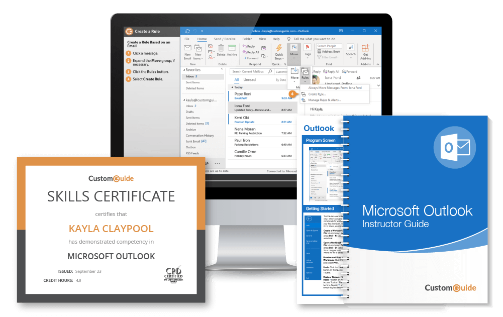 Outlook 2019 Basic Courseware CustomGuide