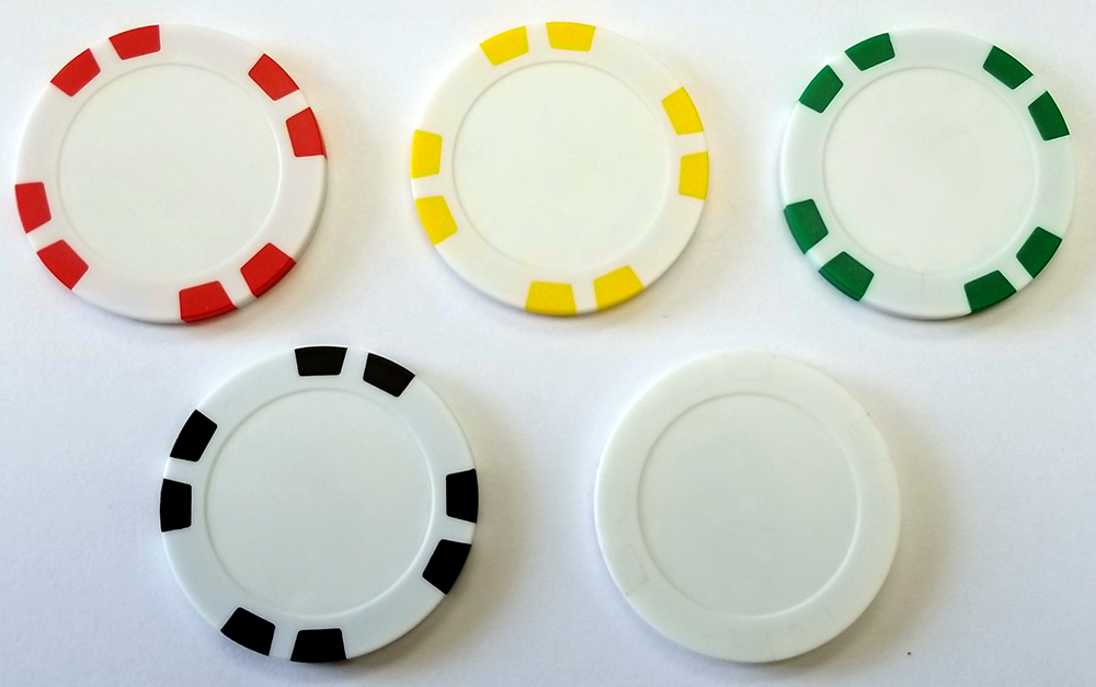 Custom Imprint Poker Chips Clay 11.5 gram with backs or without.