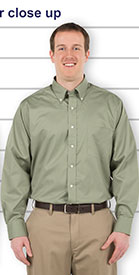 CustomInk.com Sizing Line-Up for Van Heusen Baby Twill Dress Shirt