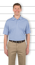 CustomInk.com Sizing Line-Up for Callaway Performance Polo - Standard Sizes