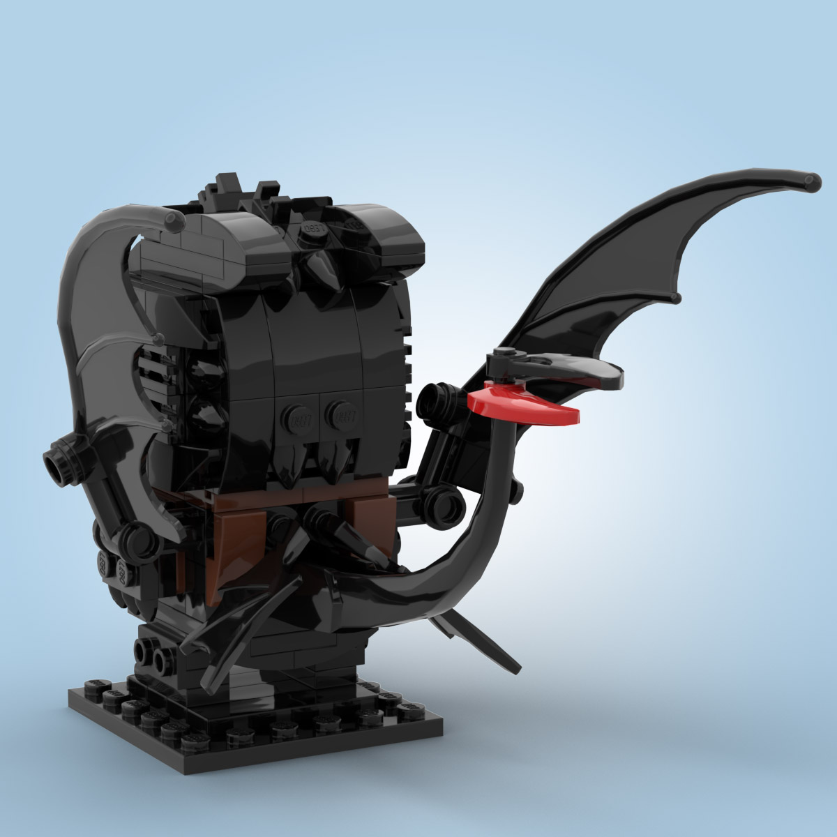 Toothless How To Train Your Dragon MOC Lego Brickheadz Instructions