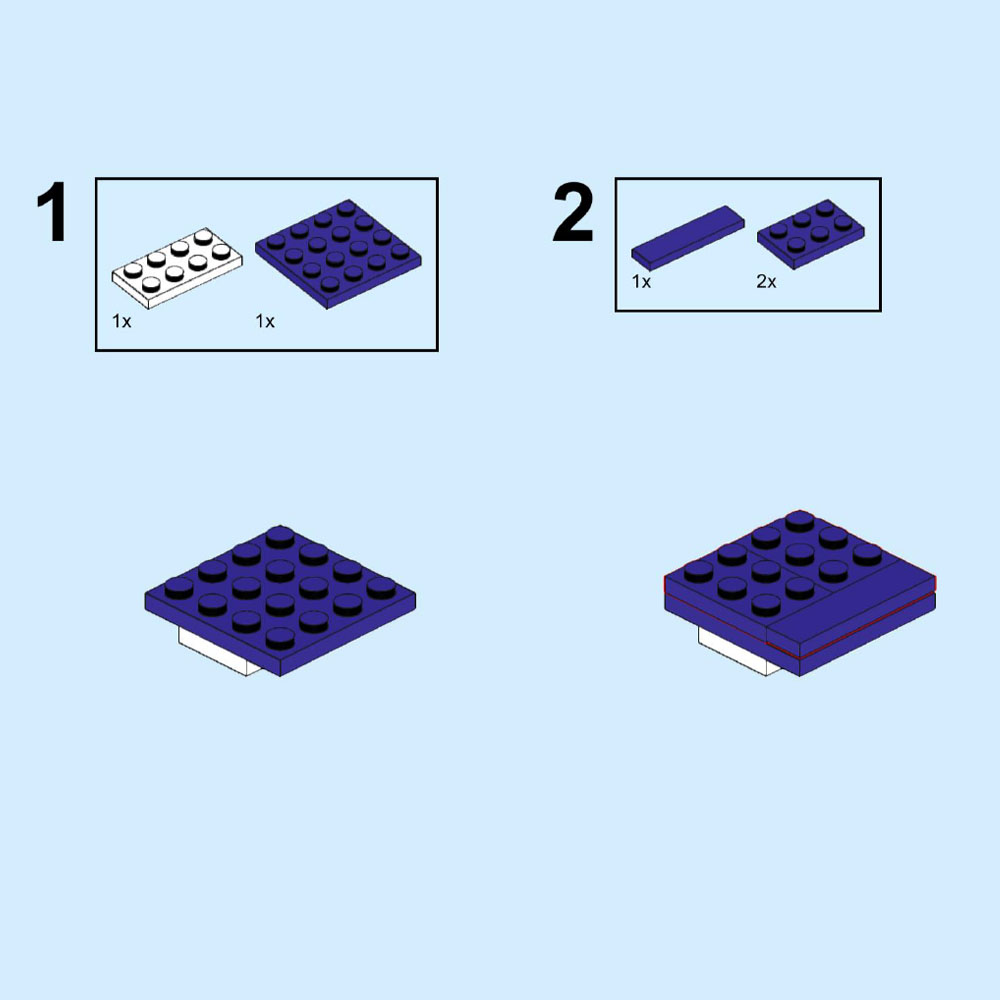 Disney Darkwing Duck Lego Brickheadz Instructions
