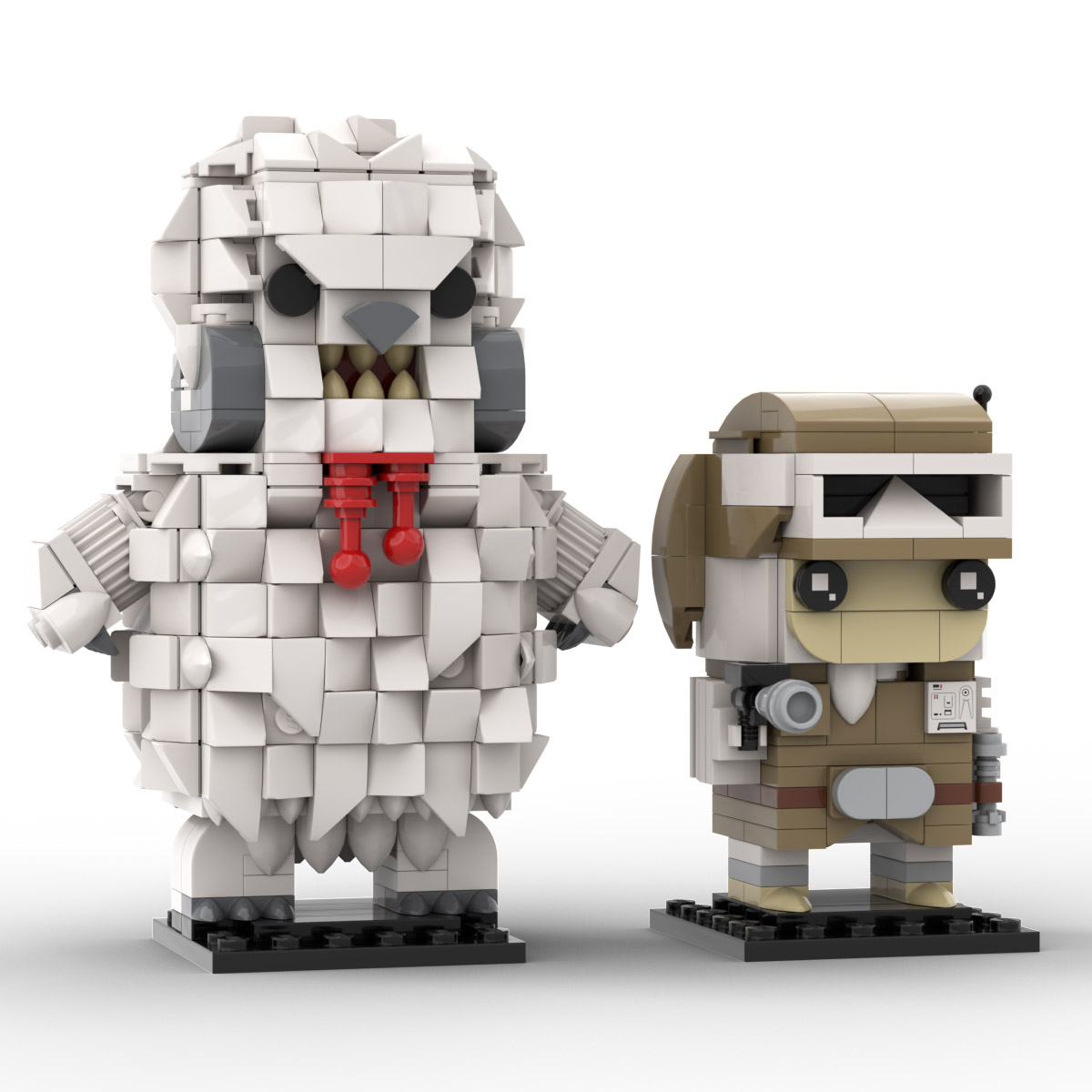 Lego Star Wars Hoth Wampa Custom MOC Brickheadz Instructions