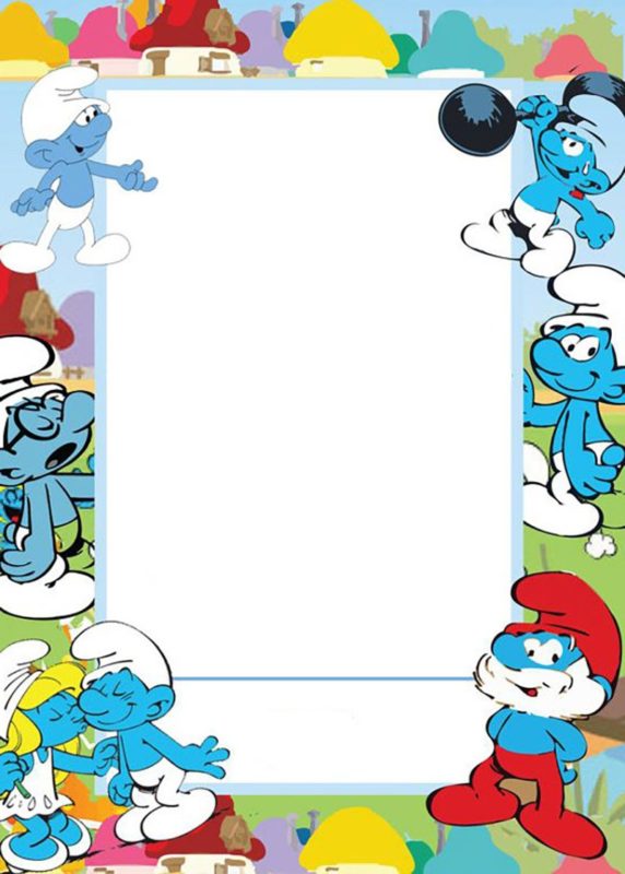 Printable Smurfs Invitation Free Invitation Templates