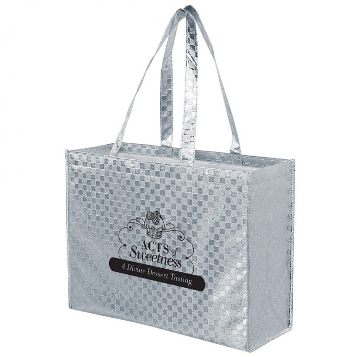 Designer Metallic Tote Bags Personalized