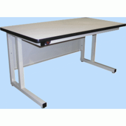ProLine CHD483630PL Cantilever Leg White Plastic Laminate Top Workbench