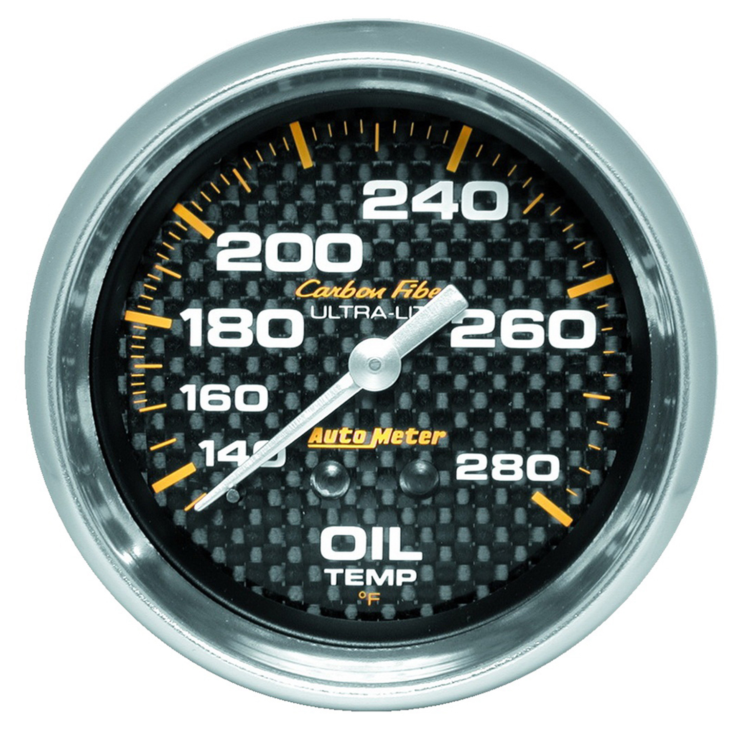 Autometer ATM4841 Carbon Fiber 25/8" Mechanical Oil Temperature Gauge