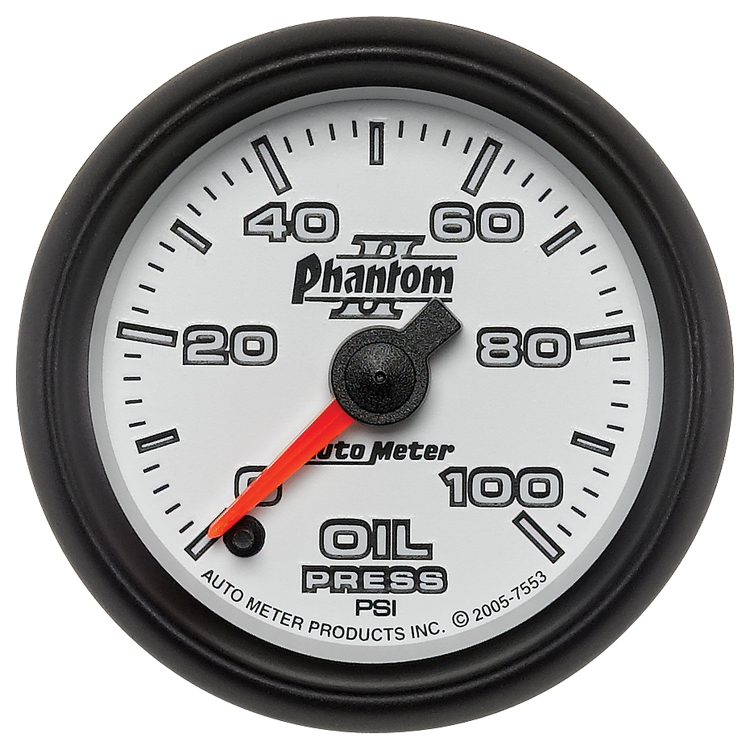 Autometer ATM7553 Phantom II 21/16" Stepper Motor Oil Pressure Gauge (0100 PSI)