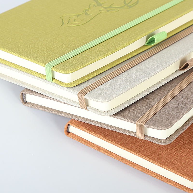 Wholesale Cheap Custom Fabric Cover Notebooks Printing Scribble Tree