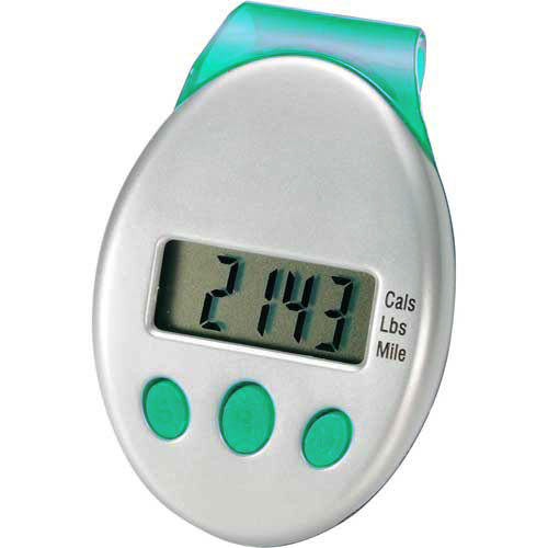 Customized ClipOn Pedometer Green ClipOn Pedometer