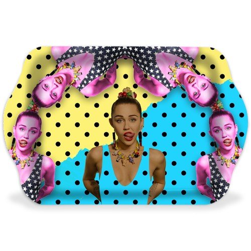 Mylie Pop Art Custom Rolling Tray Design Your Own Personalized
