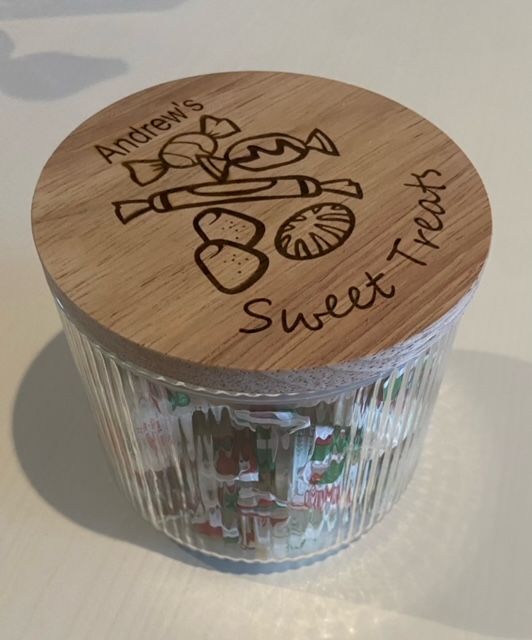 Personalised Glass Lolly Jar The Custom Stamp Co.