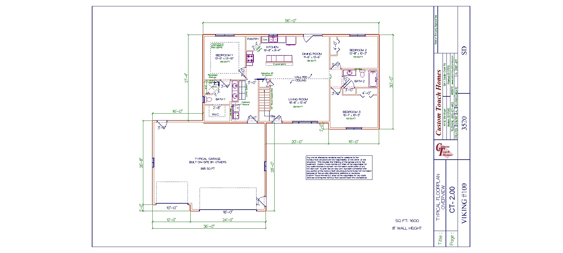Viking 100 Sold/Spec House Located in Volga, SD Custom Touch Homes