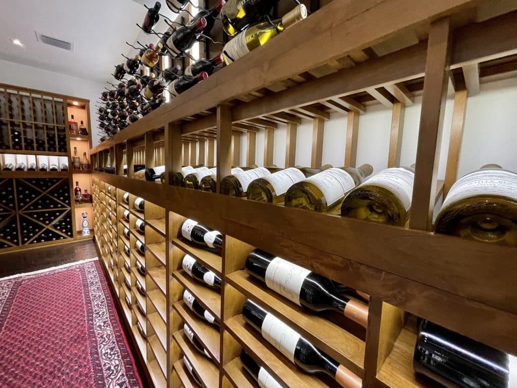 Luxury Custom Wine Cellars in Miami Reveal and Horizontal Racks