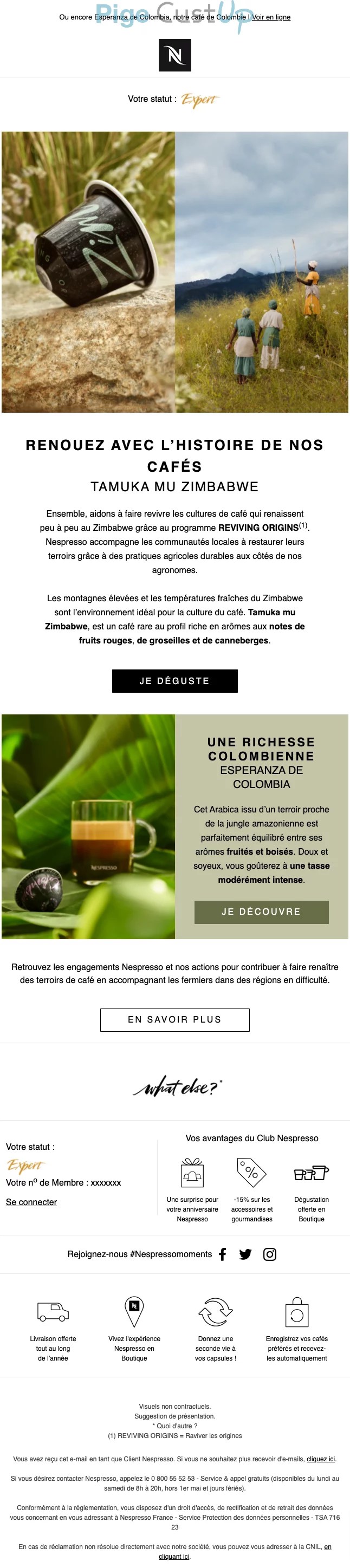Nespresso Exemple de emailing 09/2022 24994 Benchmark CustUp