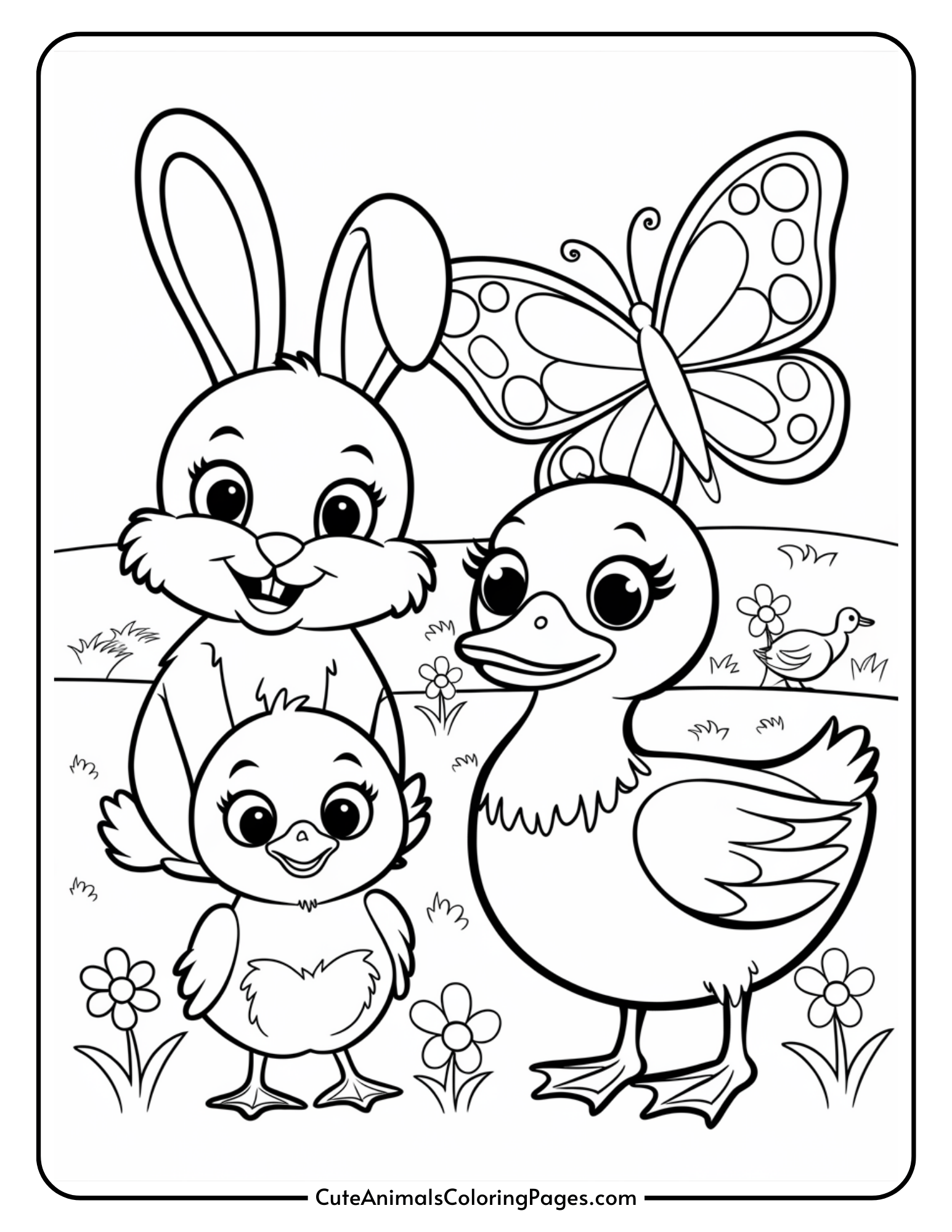 Spring Animals Coloring Pages (7 Free Printable PDF Pages) Cute