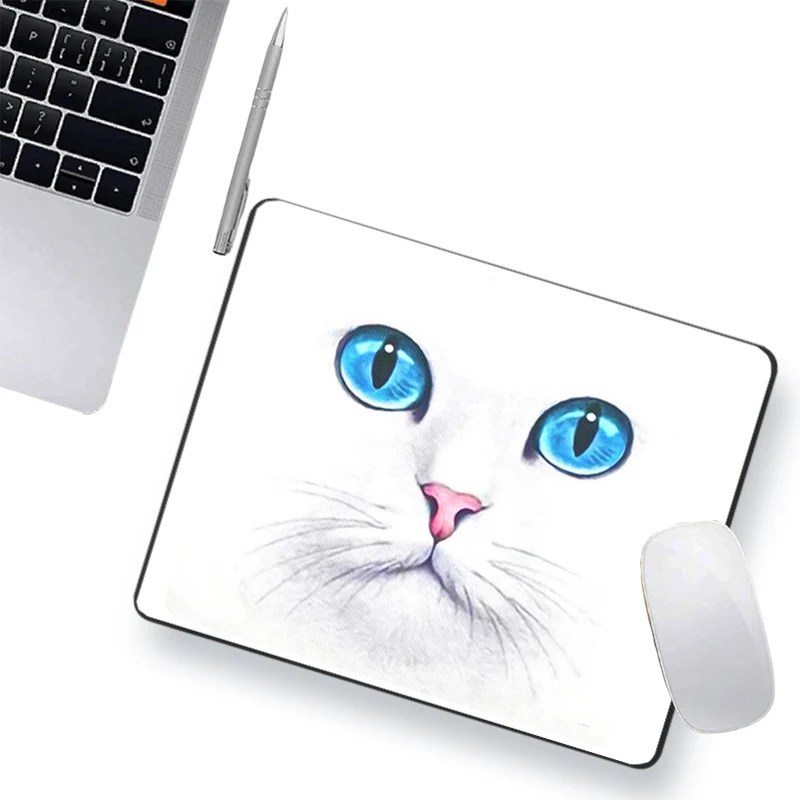 Cute Cat Mouse Pad Rectangle Funny Mouse Pads Gifts For Cat Lovers