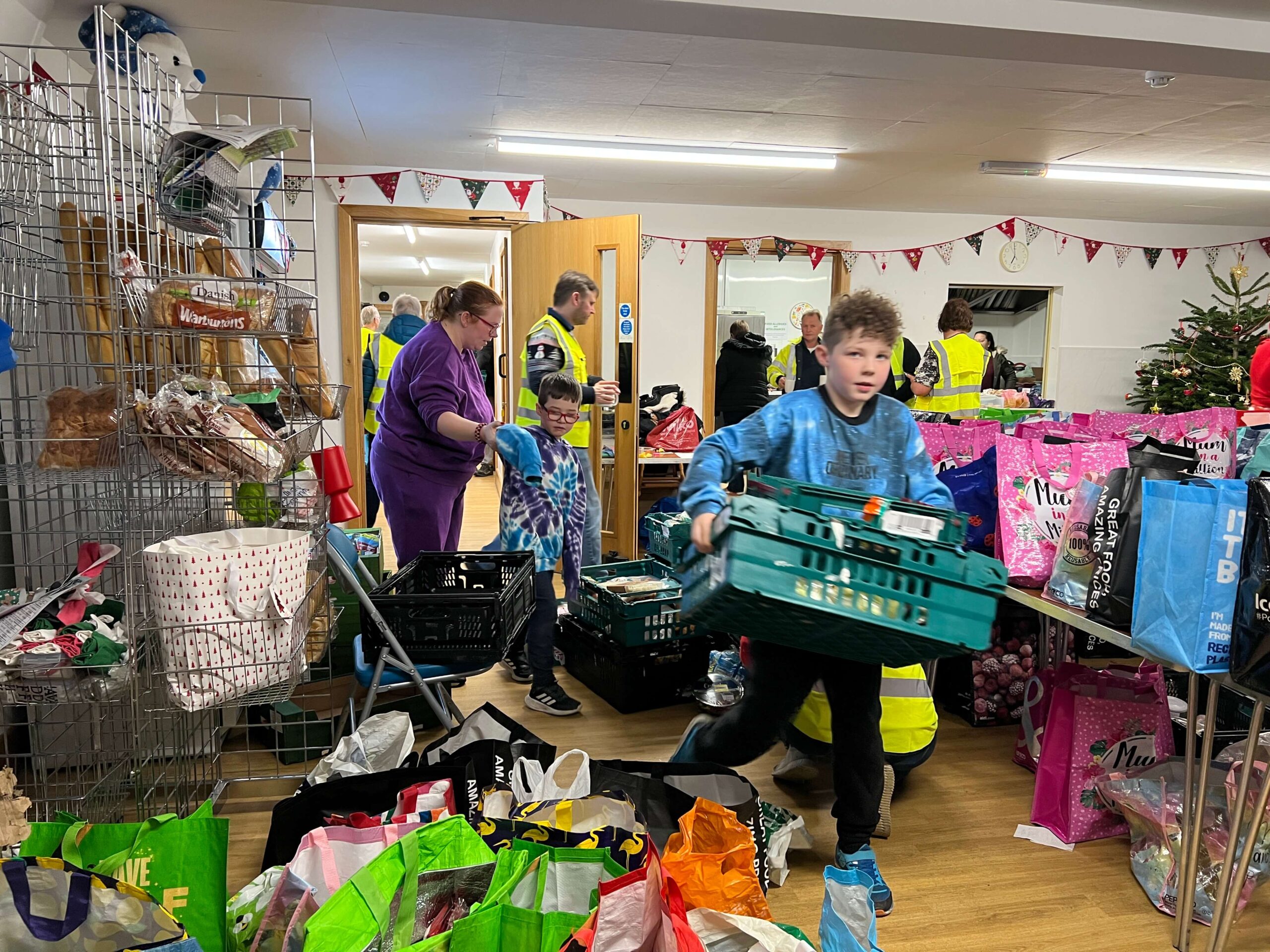 VIDEO Volunteers in Cwmbran packed around 300 bags of unused