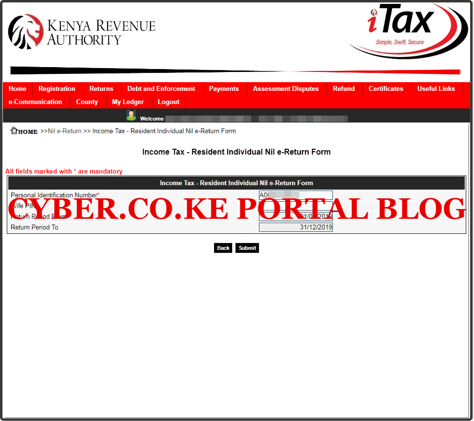 How To File Nil Returns Using KRA Portal
