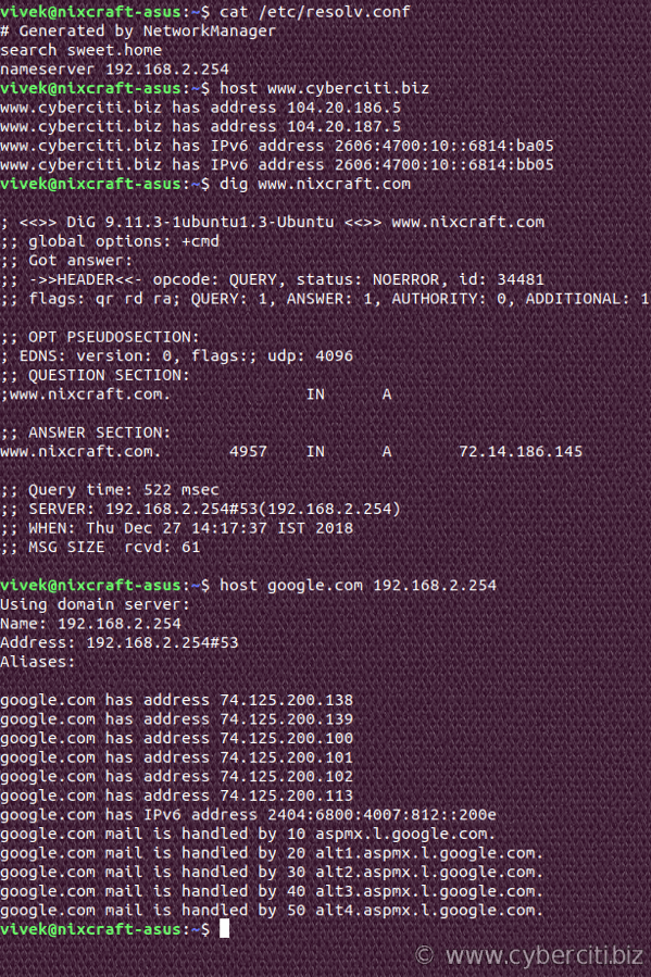 How To Find Out What My DNS Servers Address Is nixCraft