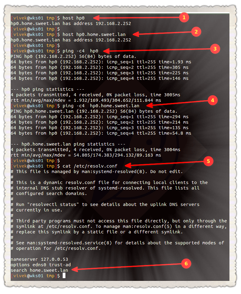 Configure Linux / UNIX Dns Resolver To Append Domain Search Names