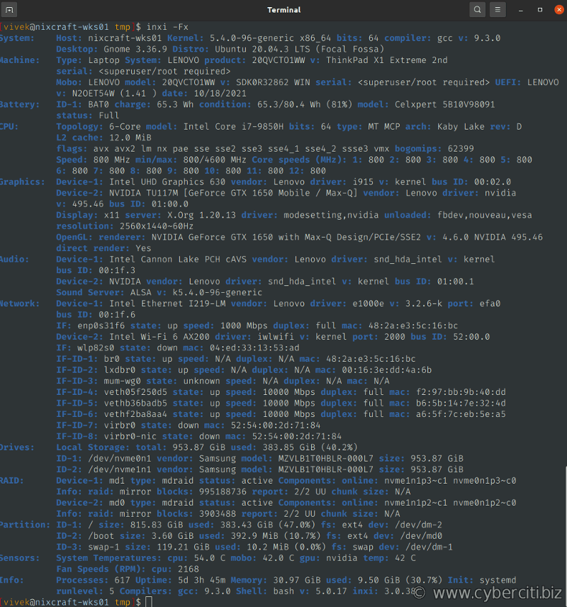 Linux Command To Find the System Hardware Configuration Info nixCraft