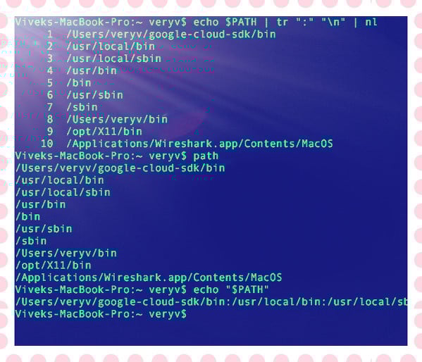 Display or print UNIX / Linux path PATH variable nixCraft