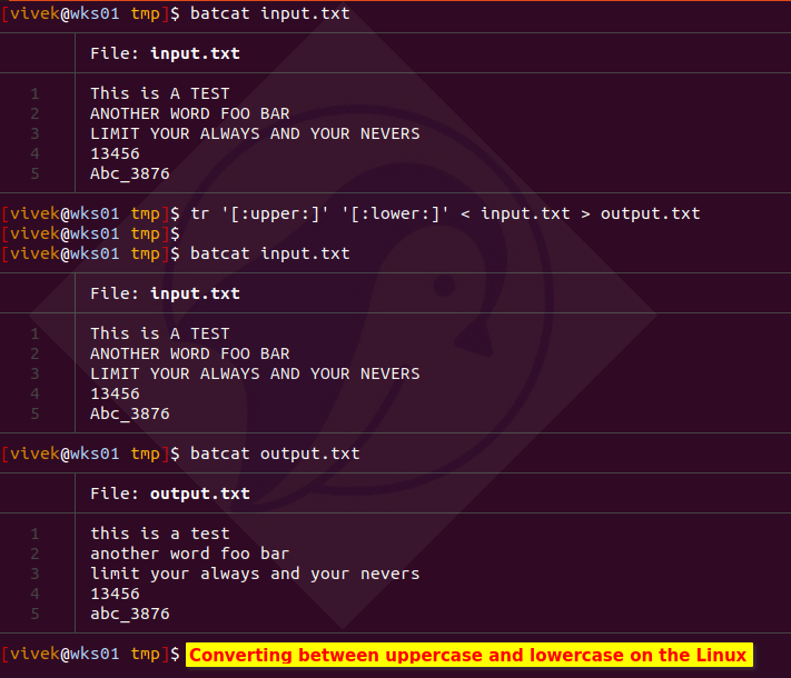 Bash Shell Convert Uppercase to Lowercase in Linux nixCraft