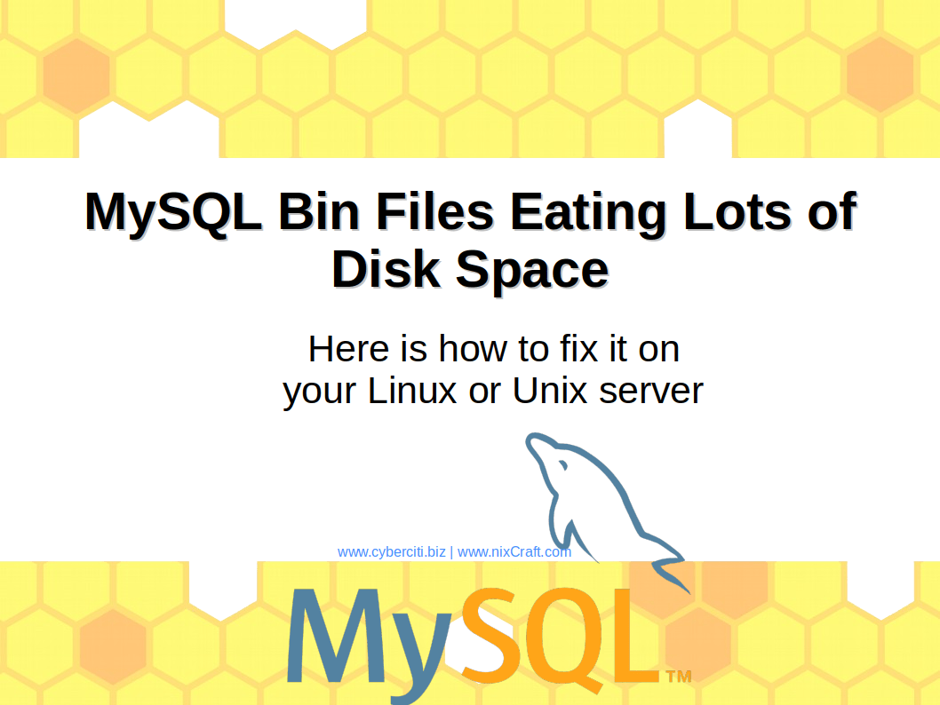 MySQL Bin Files Eating Lots of Disk Space nixCraft