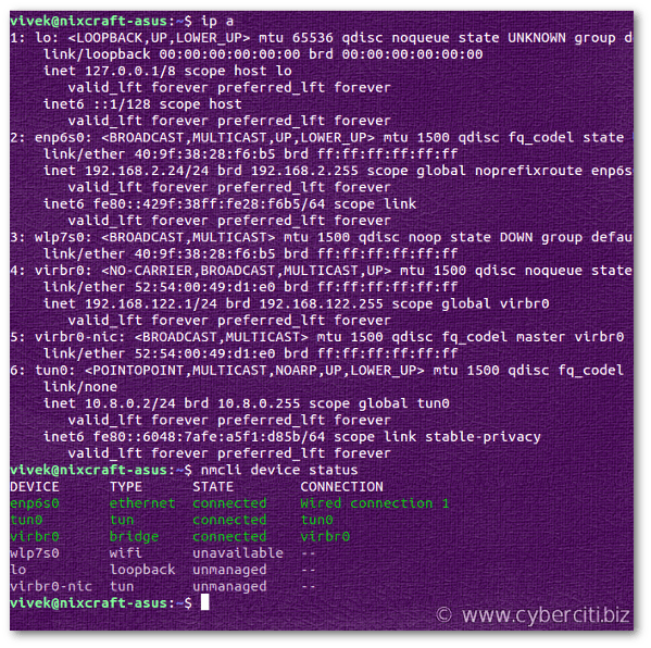 Linux Show / Display Available Network Interfaces nixCraft