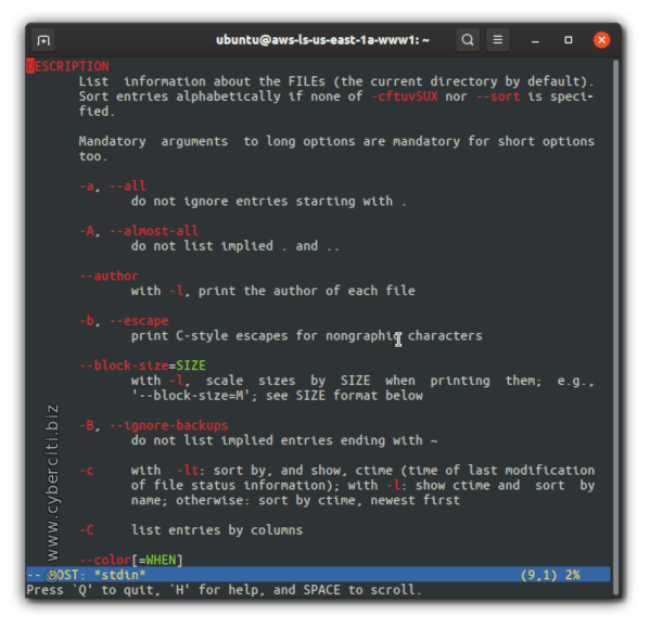 How To Display Color Man Pages in Linux and Unix nixCraft