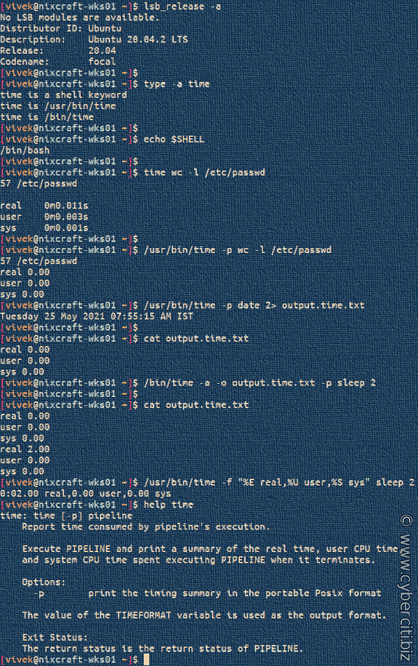 Linux / Unix time Command Examples nixCraft