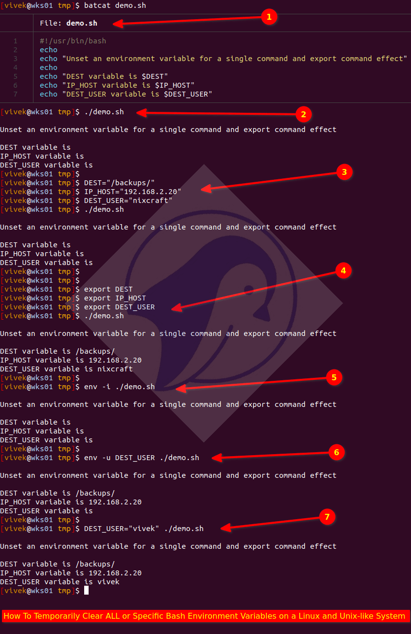 How To Temporarily Clear Bash Environment Variables nixCraft