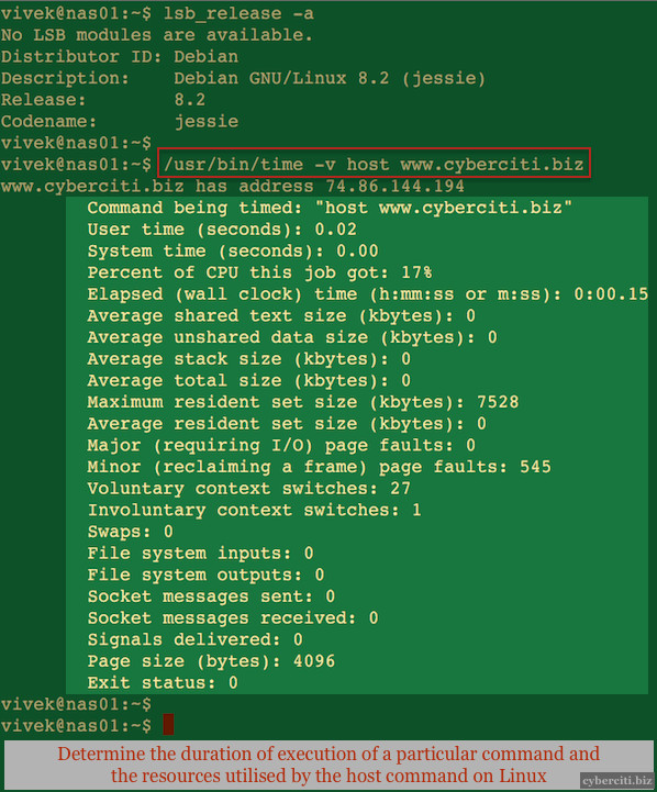 How to summarize detailed system resource usage for given command on a